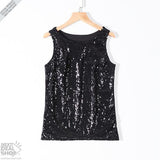 Camiseta de Tirantes con Lentejuelas para Mujer