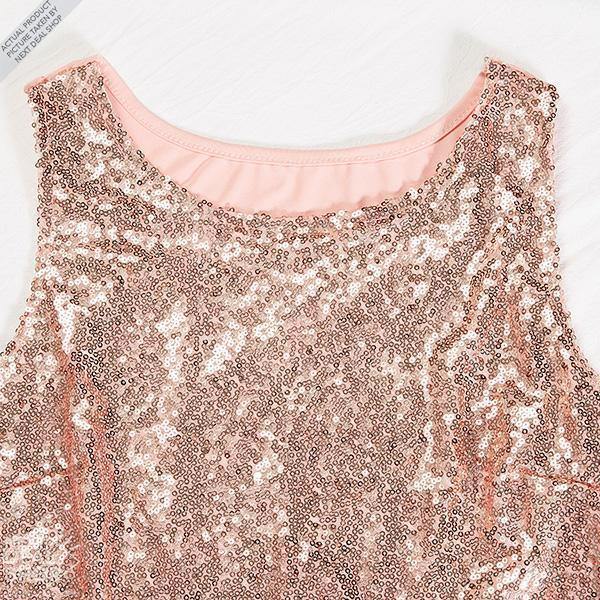 Camiseta de Tirantes con Lentejuelas para Mujer